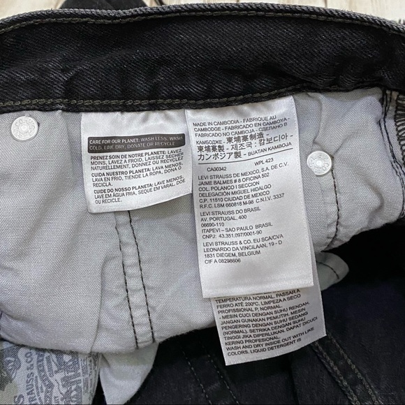 Levi’s 501 Black Denim Cut-Off Jean Shorts 31 - Picture 13 of 14